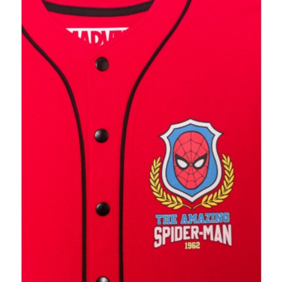 NWT Spiderman Big Boys Baseball Graphic Tee Set - Red/Black - Picture 2 of 4